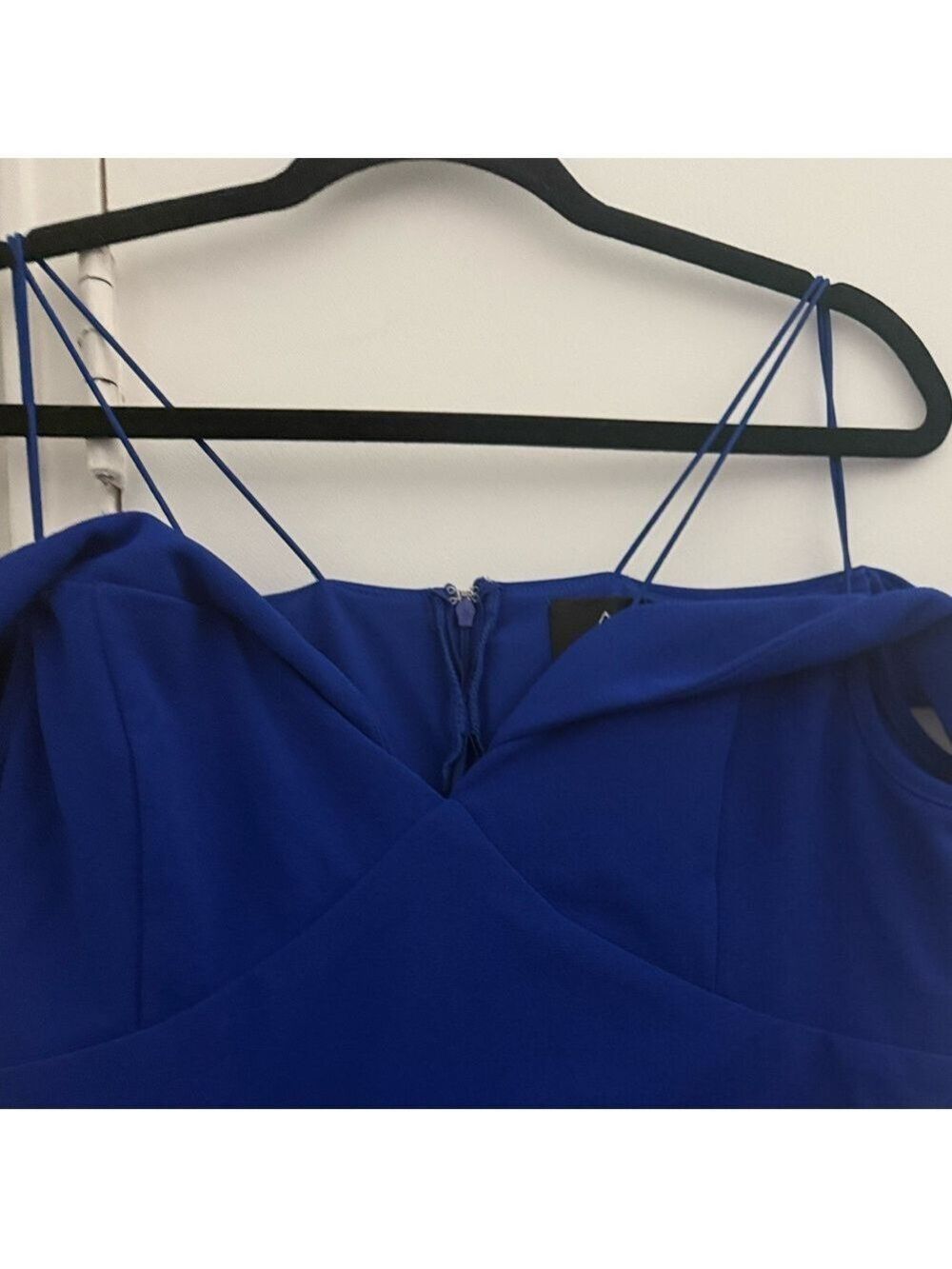 Armani Exchange Paris Strappy Cold Shoulder Formal Dress Royal Blue 14 $229 NWT - Picture 5 of 6